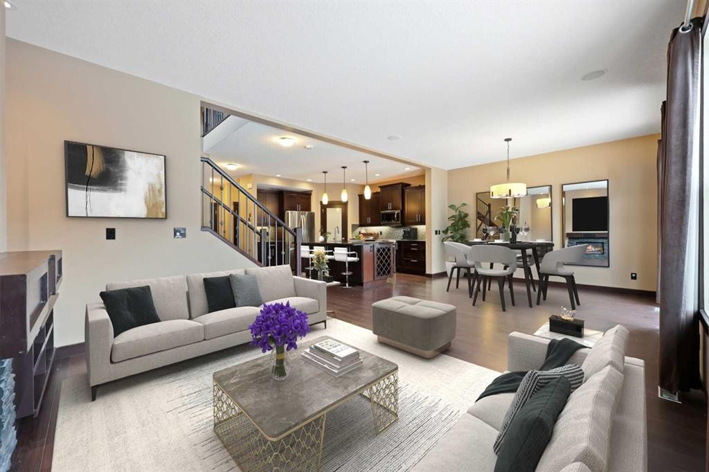 226 Sage Meadows Circle Nw, Calgary, AB - Indoor Photo Showing Living Room