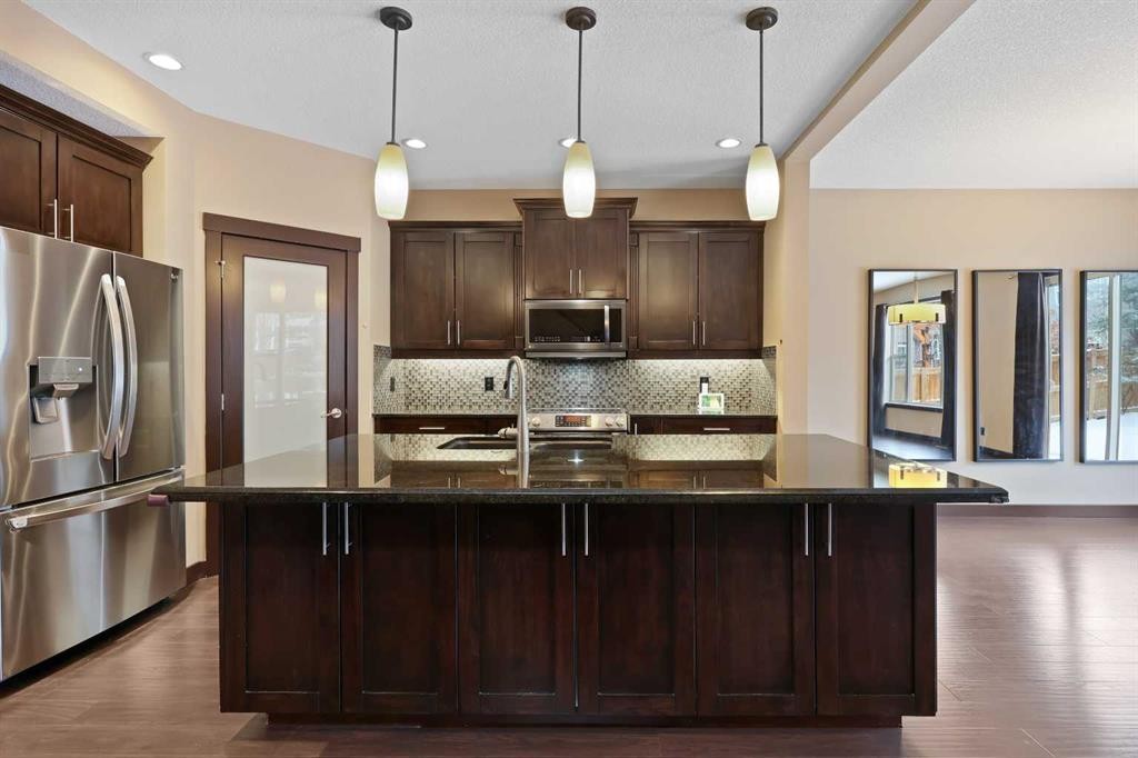 226 Sage Meadows Circle Nw, Calgary, AB - Indoor Photo Showing Kitchen With Stainless Steel Kitchen With Upgraded Kitchen