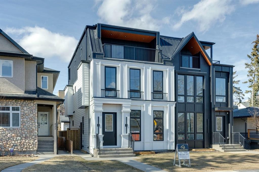 523 32 Street Nw, Calgary, AB - Outdoor With Balcony With Facade