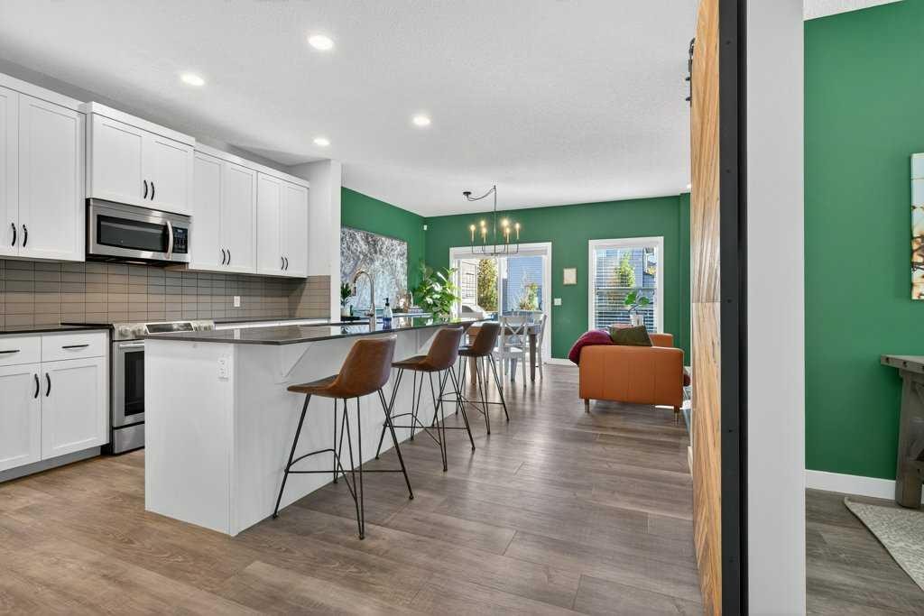 1091 Brightoncrest Green Se, Calgary, AB - Indoor Photo Showing Kitchen With Upgraded Kitchen