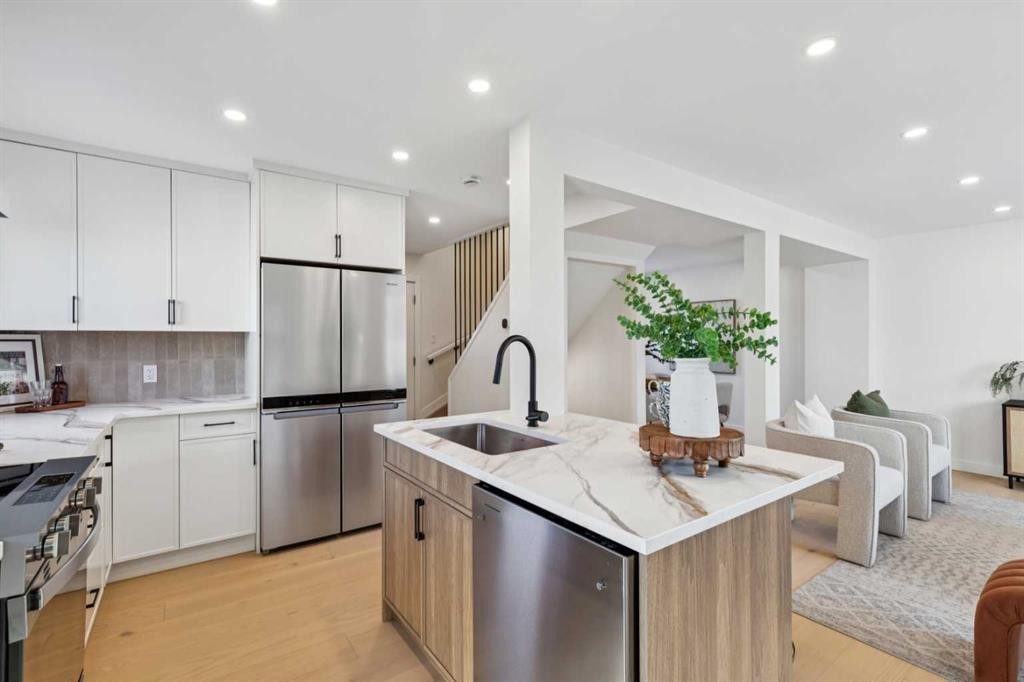 4547 Passchendaele Road Sw, Calgary, AB - Indoor Photo Showing Kitchen With Stainless Steel Kitchen With Upgraded Kitchen