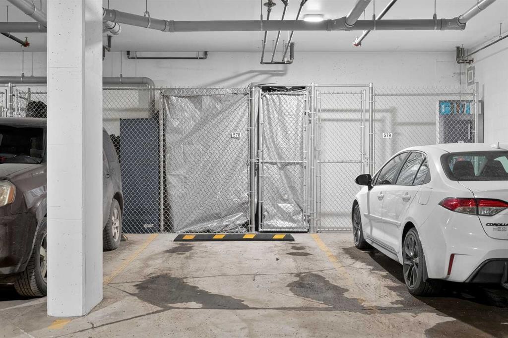 214-140 Mahogany Street Se, Calgary, AB - Indoor Photo Showing Garage