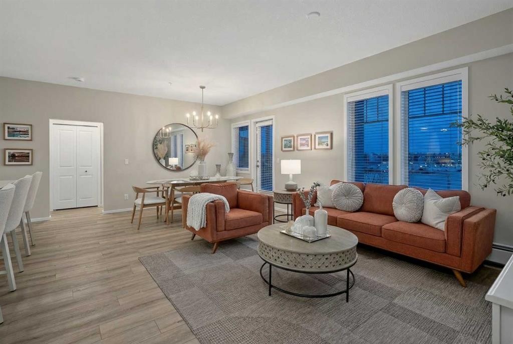 214-140 Mahogany Street Se, Calgary, AB - Indoor Photo Showing Living Room