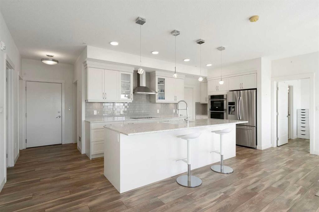 332-20 Seton Park Se, Calgary, AB - Indoor Photo Showing Kitchen With Upgraded Kitchen