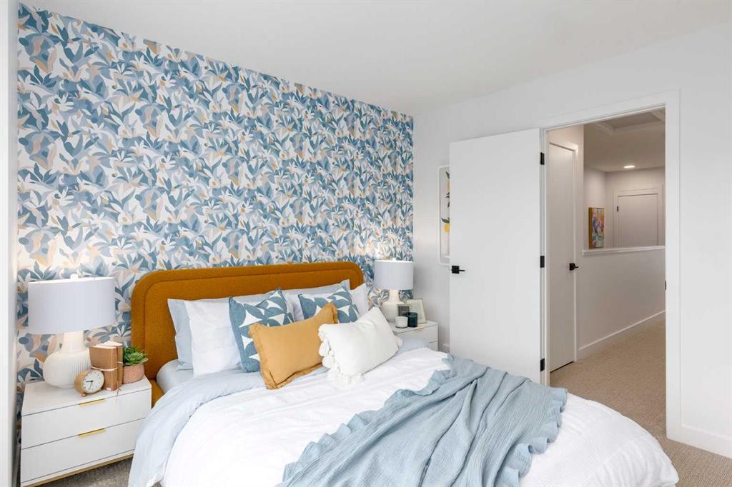 78 Heirloom Passage Se, Calgary, AB - Indoor Photo Showing Bedroom