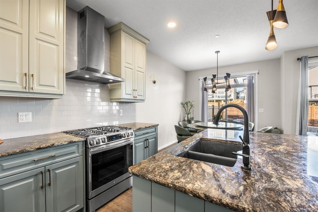 17 Calhoun Crescent Ne, Calgary, AB - Indoor Photo Showing Kitchen With Stainless Steel Kitchen With Double Sink With Upgraded Kitchen