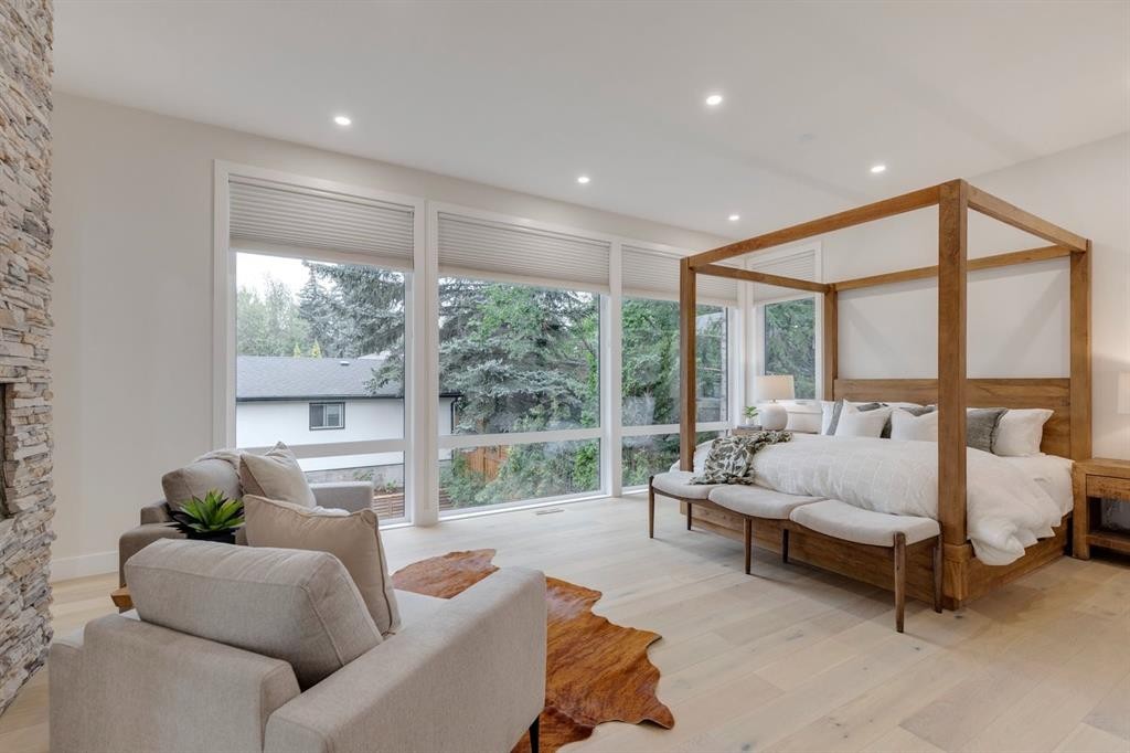 1307 Hamilton Street Nw, Calgary, AB - Indoor Photo Showing Living Room With Fireplace