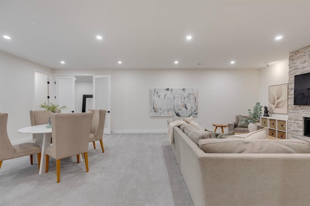 1307 Hamilton Street Nw, Calgary, AB - Indoor With Fireplace