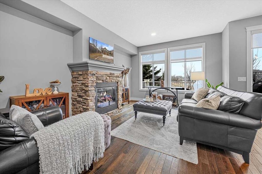 26-351 Monteith Drive Se, High River, AB - Indoor Photo Showing Living Room With Fireplace