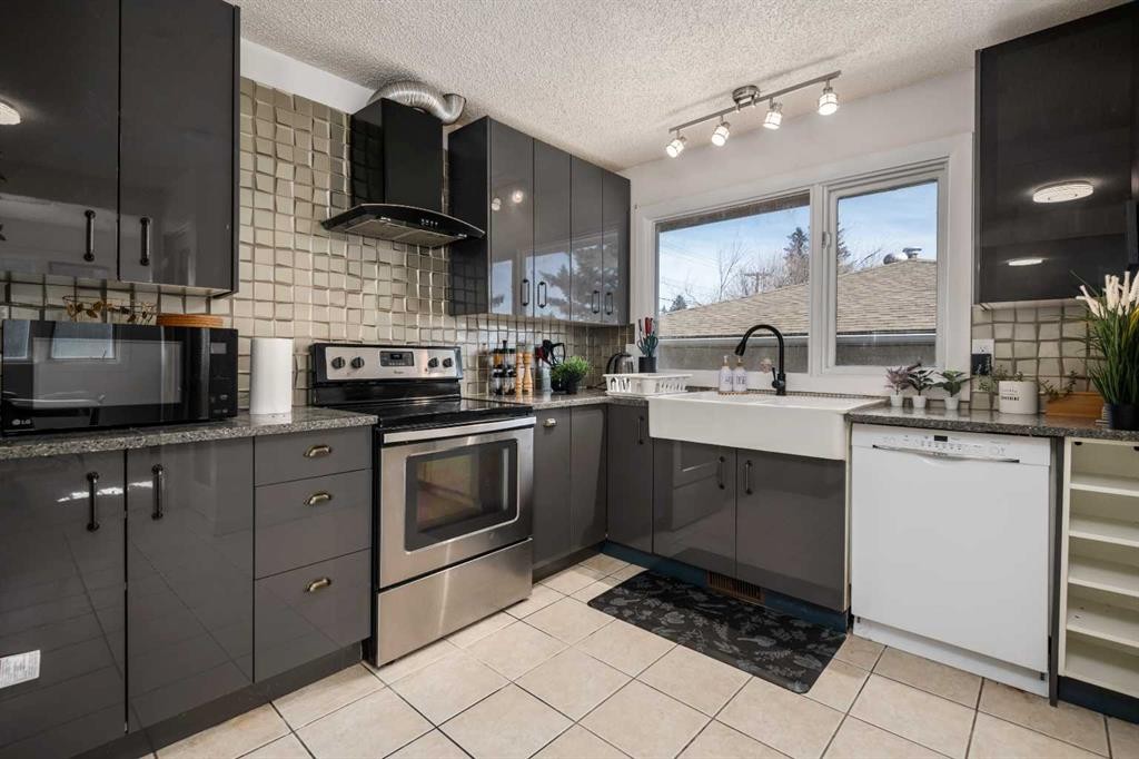 4504 14 Street Nw, Calgary, AB - Indoor Photo Showing Kitchen With Upgraded Kitchen
