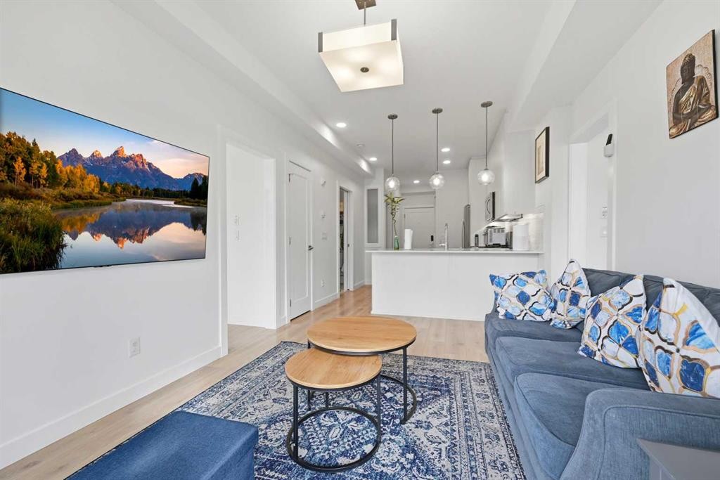 2303-76 Cornerstone Passage Ne, Calgary, AB - Indoor Photo Showing Living Room