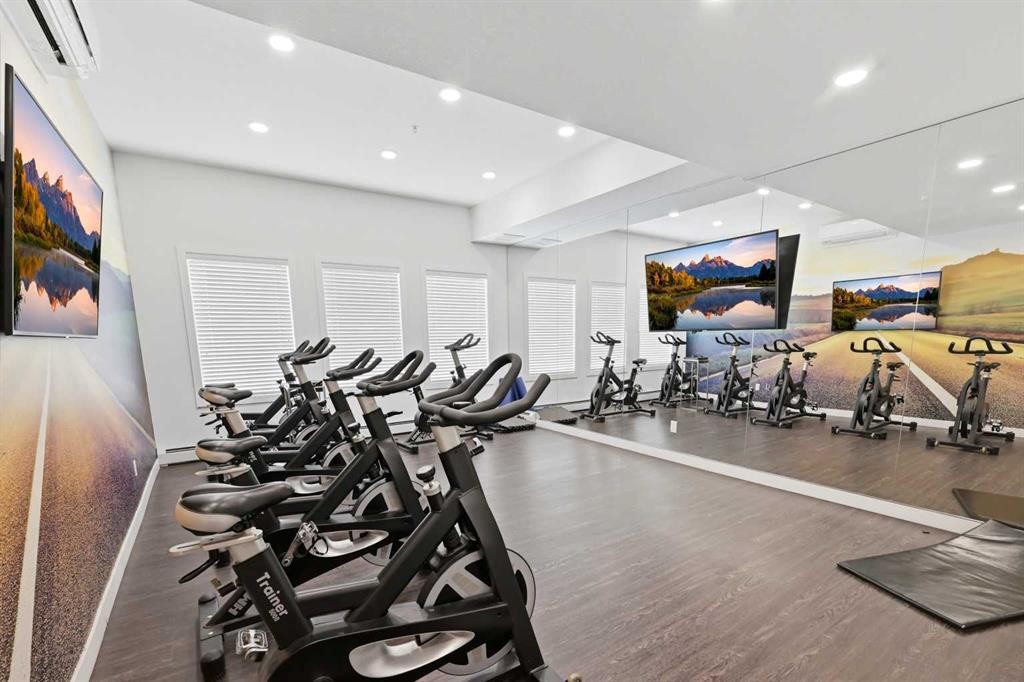 2303-76 Cornerstone Passage Ne, Calgary, AB - Indoor Photo Showing Gym Room