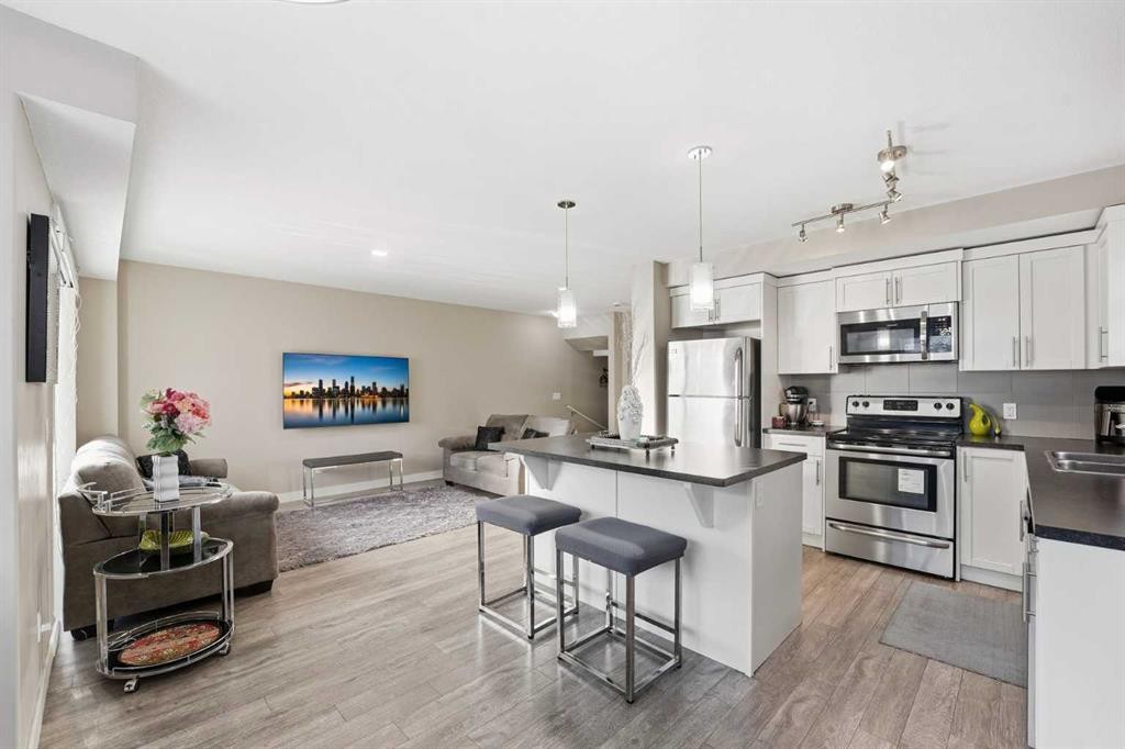 427 Redstone View Ne, Calgary, AB - Indoor Photo Showing Kitchen With Stainless Steel Kitchen With Upgraded Kitchen