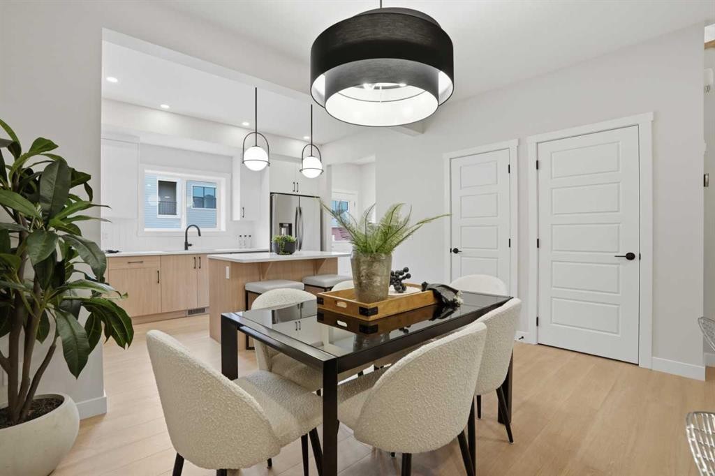 68 Buffaloberry Manor Se, Calgary, AB - Indoor Photo Showing Dining Room