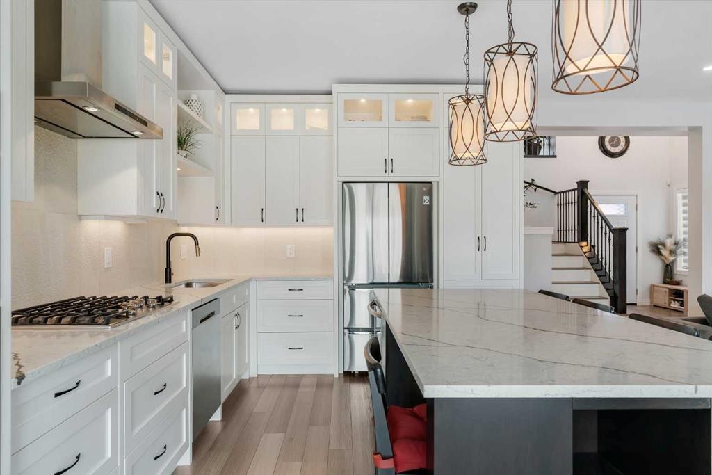 143 Cranfield Circle Se, Calgary, AB - Indoor Photo Showing Kitchen With Upgraded Kitchen