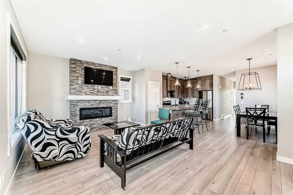 75 Howse Rise Ne, Calgary, AB - Indoor With Fireplace
