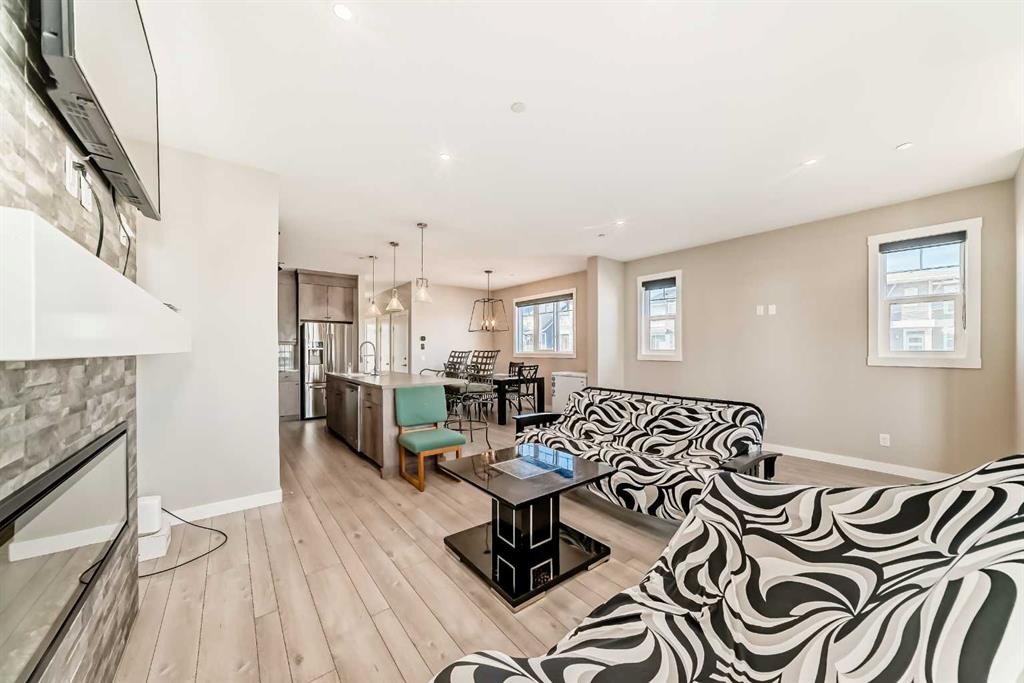 75 Howse Rise Ne, Calgary, AB - Indoor With Fireplace