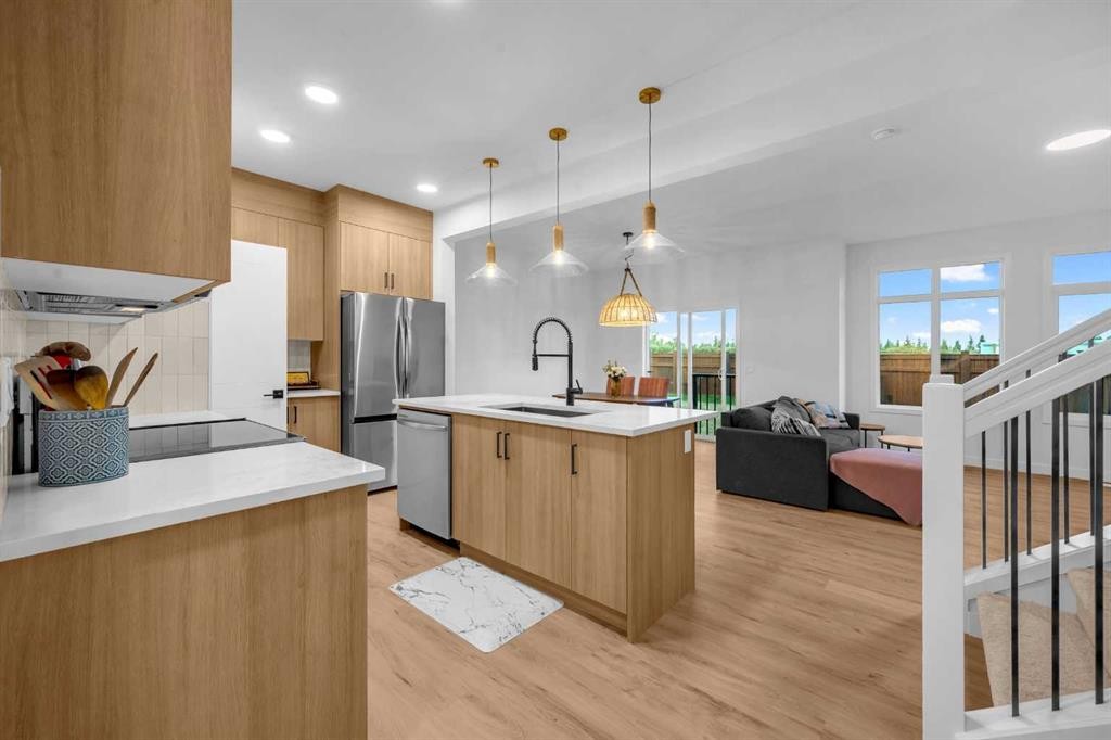 288 Sora Terrace Se, Calgary, AB - Indoor Photo Showing Kitchen With Stainless Steel Kitchen With Upgraded Kitchen