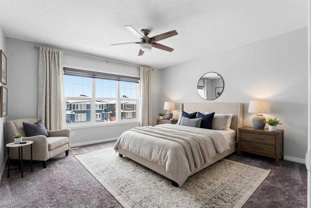 730 Redstone Drive Ne, Calgary, AB - Indoor Photo Showing Bedroom