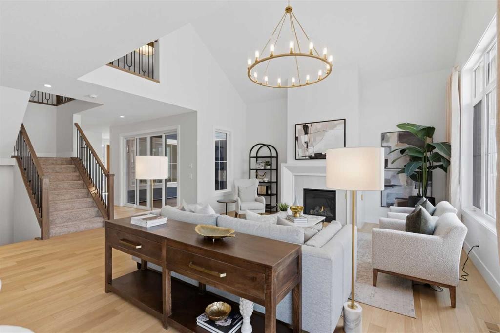 378 Bessborough Drive Sw, Calgary, AB - Indoor With Fireplace