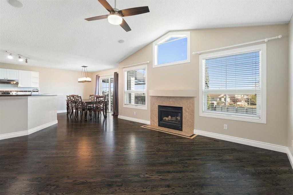 59 Panorama Hills Road Nw, Calgary, AB - Indoor Photo Showing Living Room With Fireplace