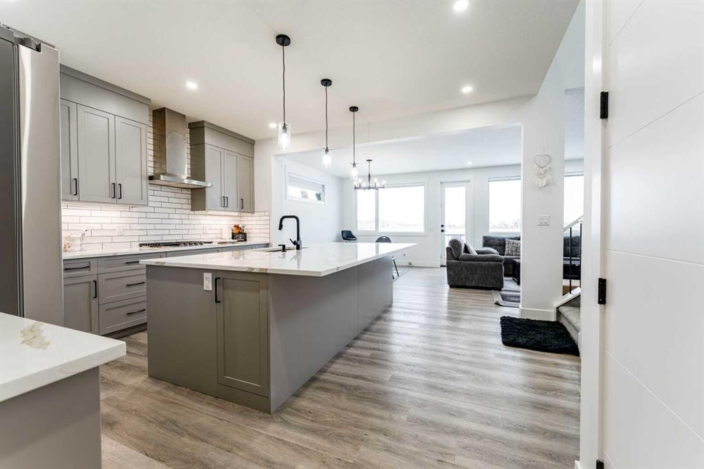 1383 Cornerstone Street Ne, Calgary, AB - Indoor Photo Showing Kitchen With Upgraded Kitchen