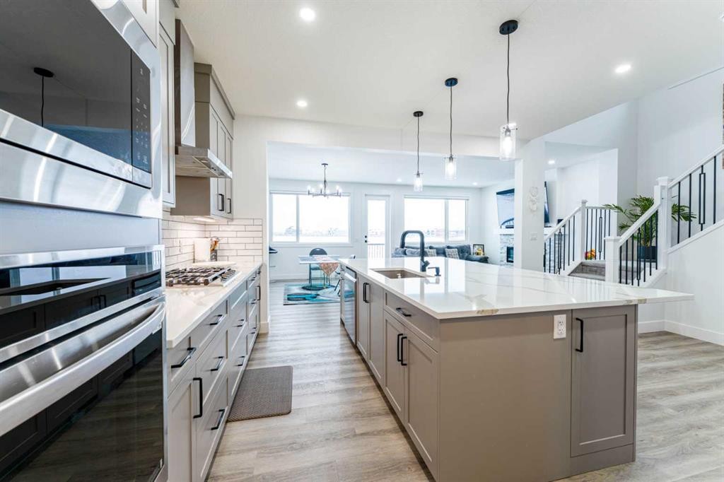 1383 Cornerstone Street Ne, Calgary, AB - Indoor Photo Showing Kitchen With Upgraded Kitchen