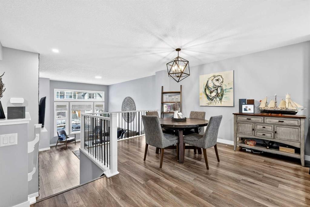 322 Masters Row Se, Calgary, AB - Indoor Photo Showing Dining Room
