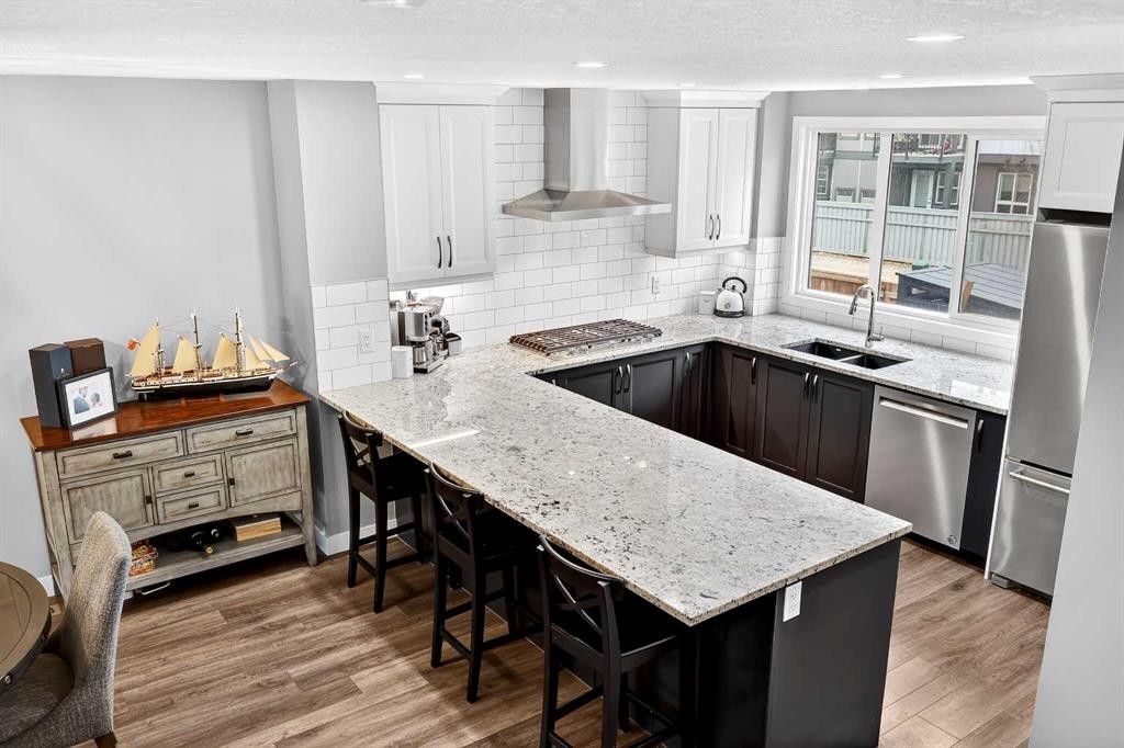 322 Masters Row Se, Calgary, AB - Indoor Photo Showing Kitchen With Stainless Steel Kitchen With Double Sink With Upgraded Kitchen