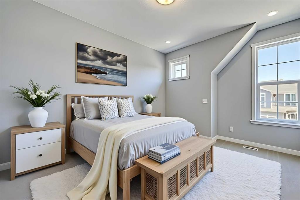 121 Marquis View Se, Calgary, AB - Indoor Photo Showing Bedroom