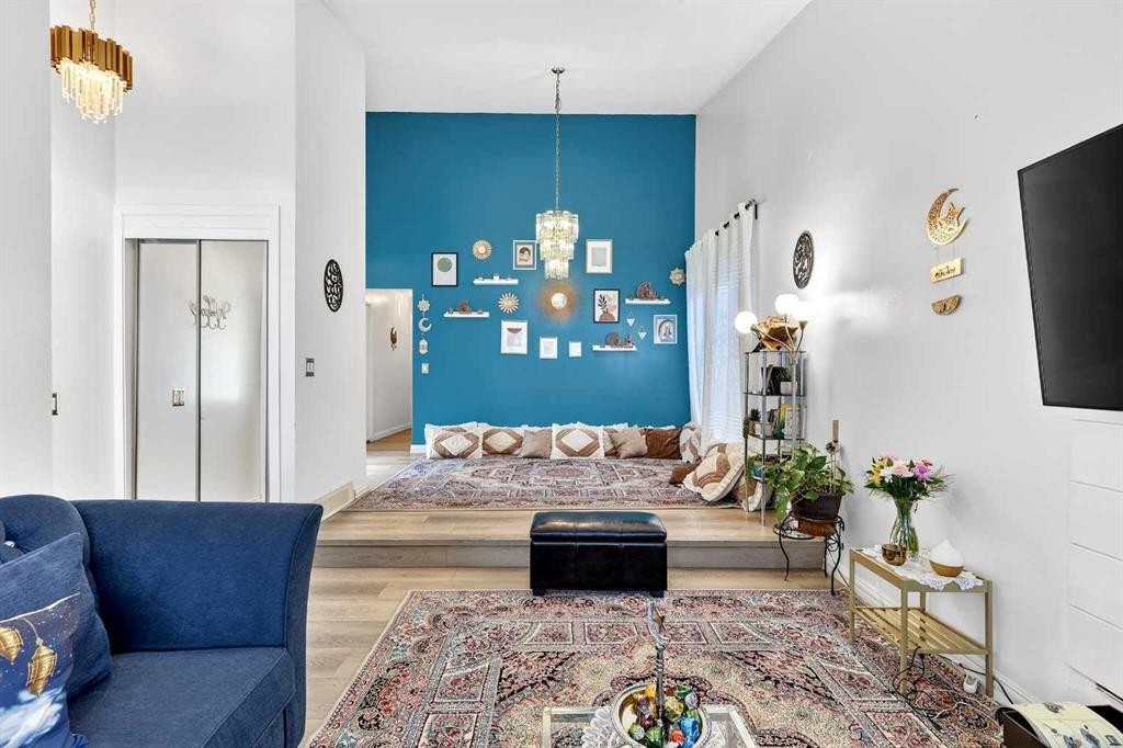 236 Mckerrell Way Se, Calgary, AB - Indoor Photo Showing Living Room