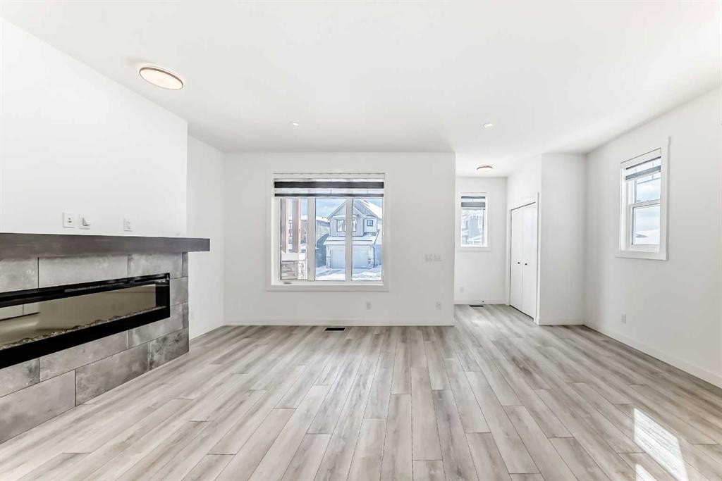 357 Calhoun Common Ne, Calgary, AB - Indoor With Fireplace