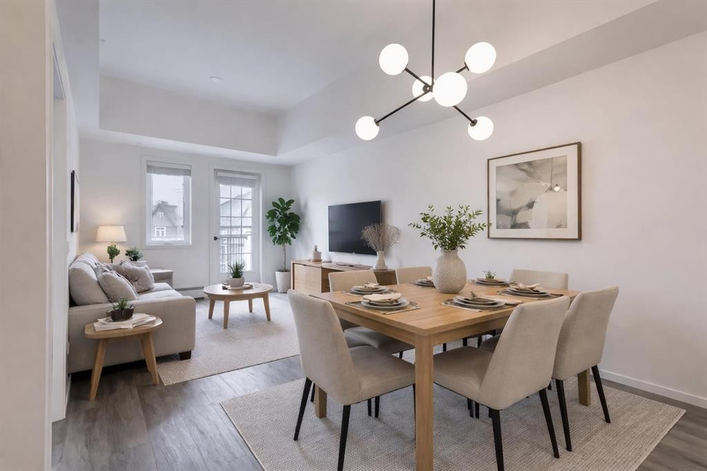 407-140 Mahogany Street, Calgary, AB - Indoor Photo Showing Dining Room