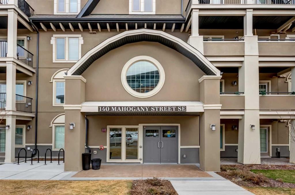 407-140 Mahogany Street, Calgary, AB - Outdoor With Balcony With Facade