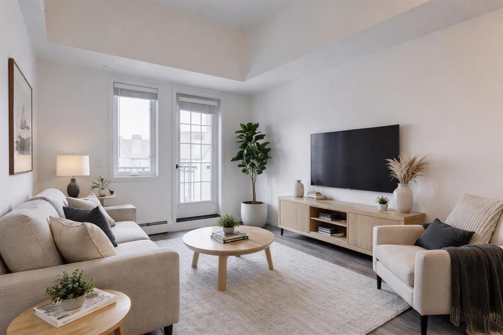 407-140 Mahogany Street, Calgary, AB - Indoor Photo Showing Living Room