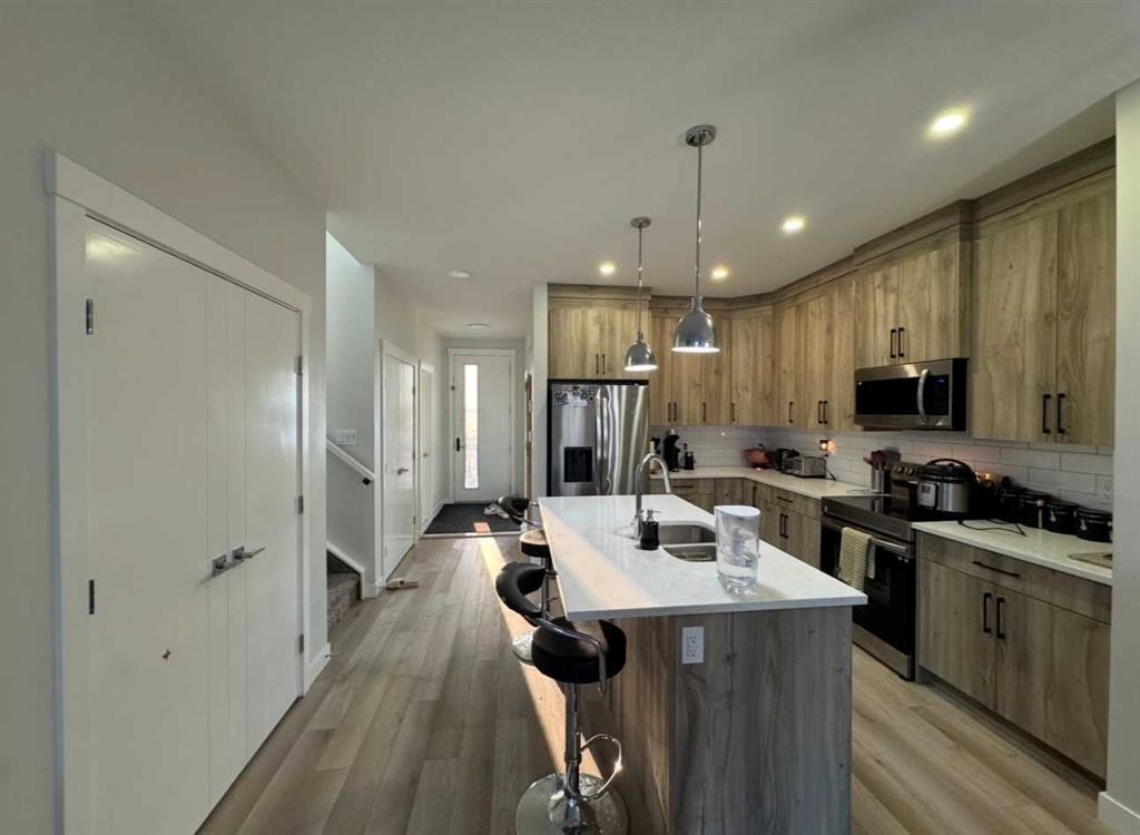 628 Cornerstone Boulevard Ne, Calgary, AB - Indoor Photo Showing Kitchen With Double Sink With Upgraded Kitchen