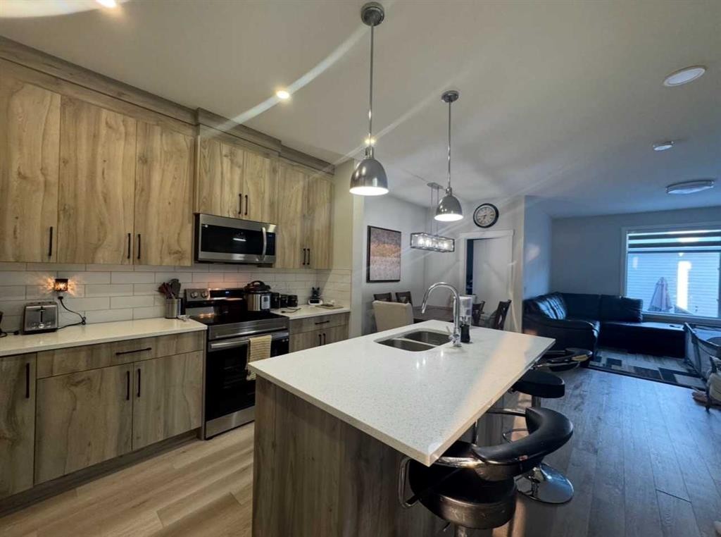 628 Cornerstone Boulevard Ne, Calgary, AB - Indoor Photo Showing Kitchen With Double Sink