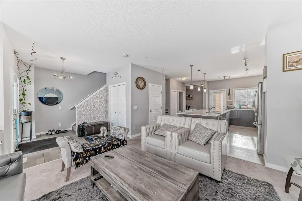 57 Cornerstone Manor Ne, Calgary, AB - Indoor Photo Showing Living Room