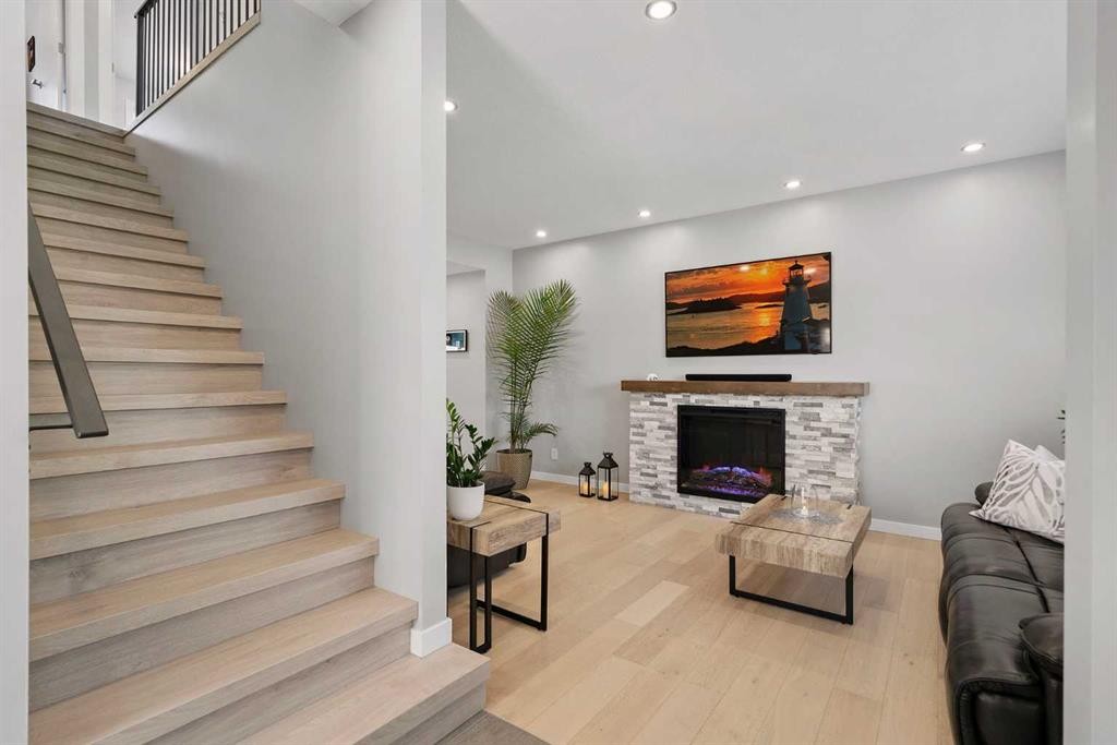 288 Copperstone Gardens Se, Calgary, AB - Indoor With Fireplace