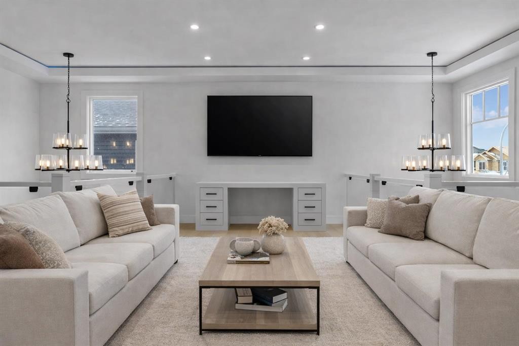 223 Kinniburgh Loop, Chestermere, AB - Indoor Photo Showing Living Room