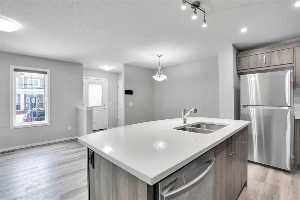 214 Cityside Grove Ne, Calgary, AB - Indoor Photo Showing Kitchen With Double Sink