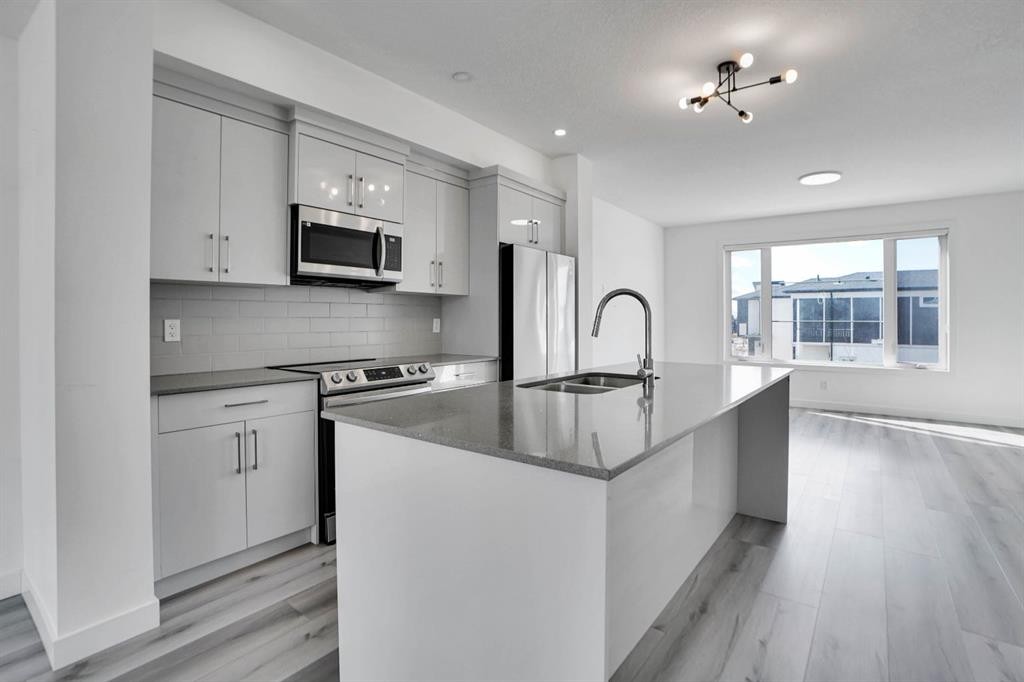 239 Saddlepeace Crescent Ne, Calgary, AB - Indoor Photo Showing Kitchen With Double Sink With Upgraded Kitchen