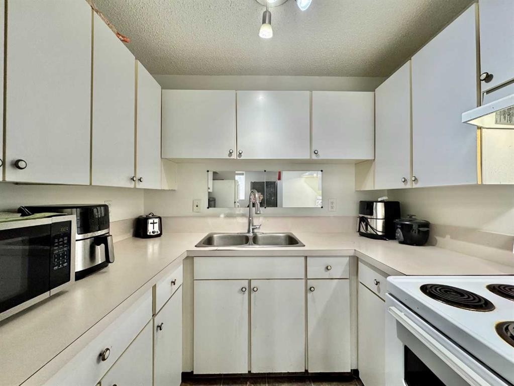 208C-5601 Dalton Drive Nw, Calgary, AB - Indoor Photo Showing Kitchen With Double Sink