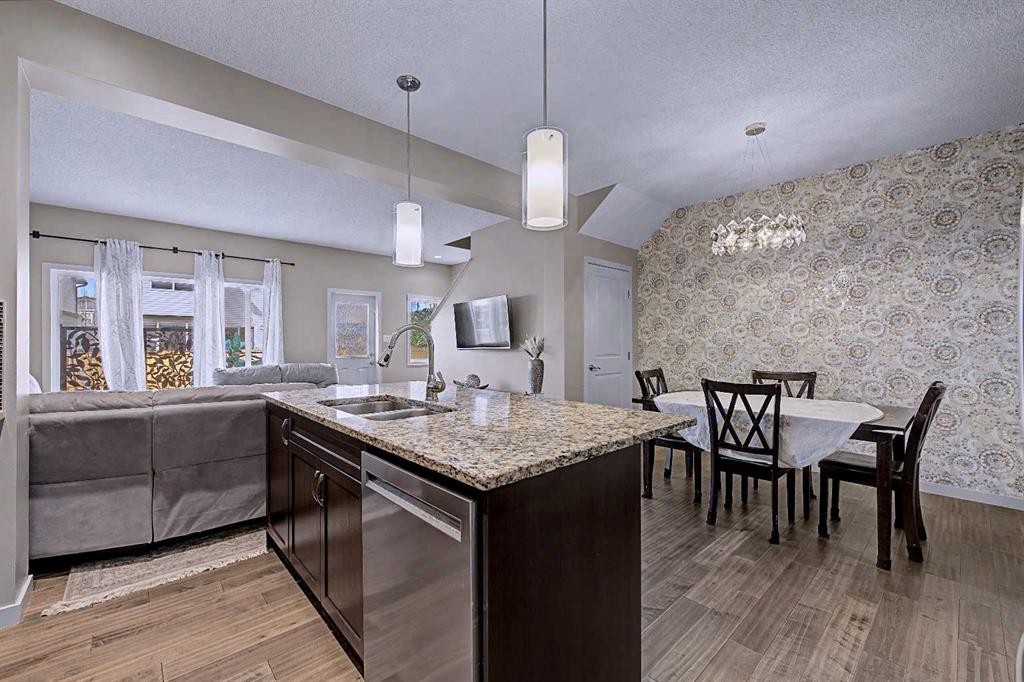 80 Chaparral Valley Crescent Se, Calgary, AB - Indoor Photo Showing Kitchen With Double Sink