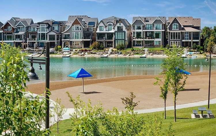 407-122 Mahogany Centre Se, Calgary, AB - Outdoor With Body Of Water