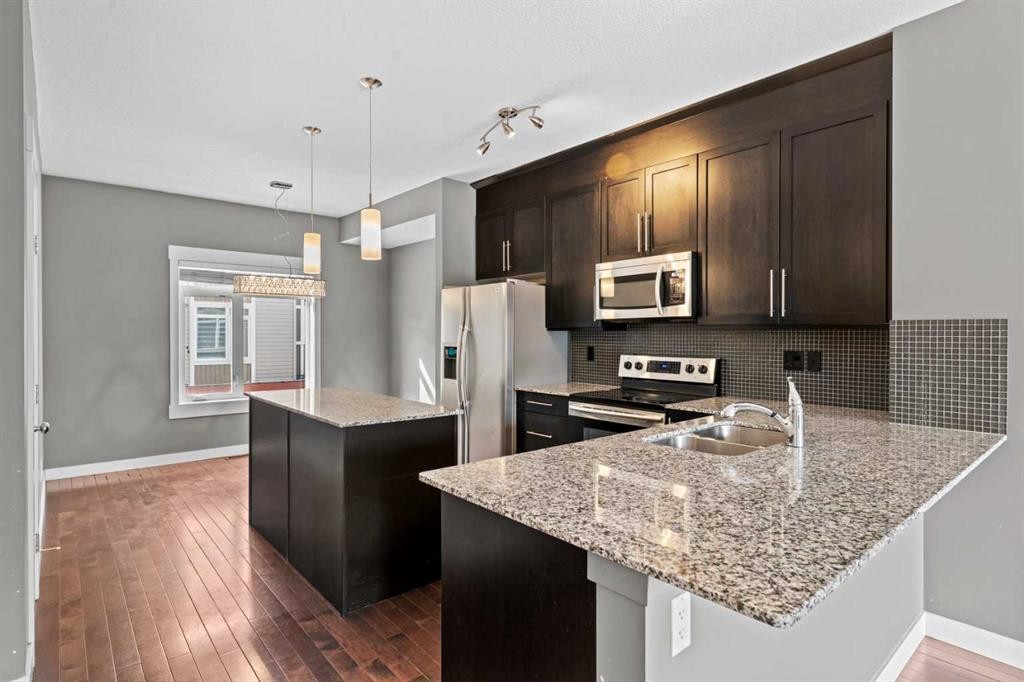 410 Skyview Point Place Ne, Calgary, AB - Indoor Photo Showing Kitchen With Stainless Steel Kitchen With Double Sink With Upgraded Kitchen
