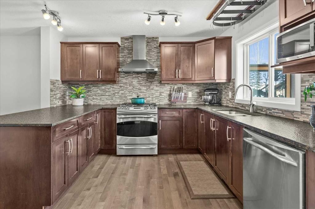 399 Copperpond Boulevard Se, Calgary, AB - Indoor Photo Showing Kitchen With Double Sink With Upgraded Kitchen