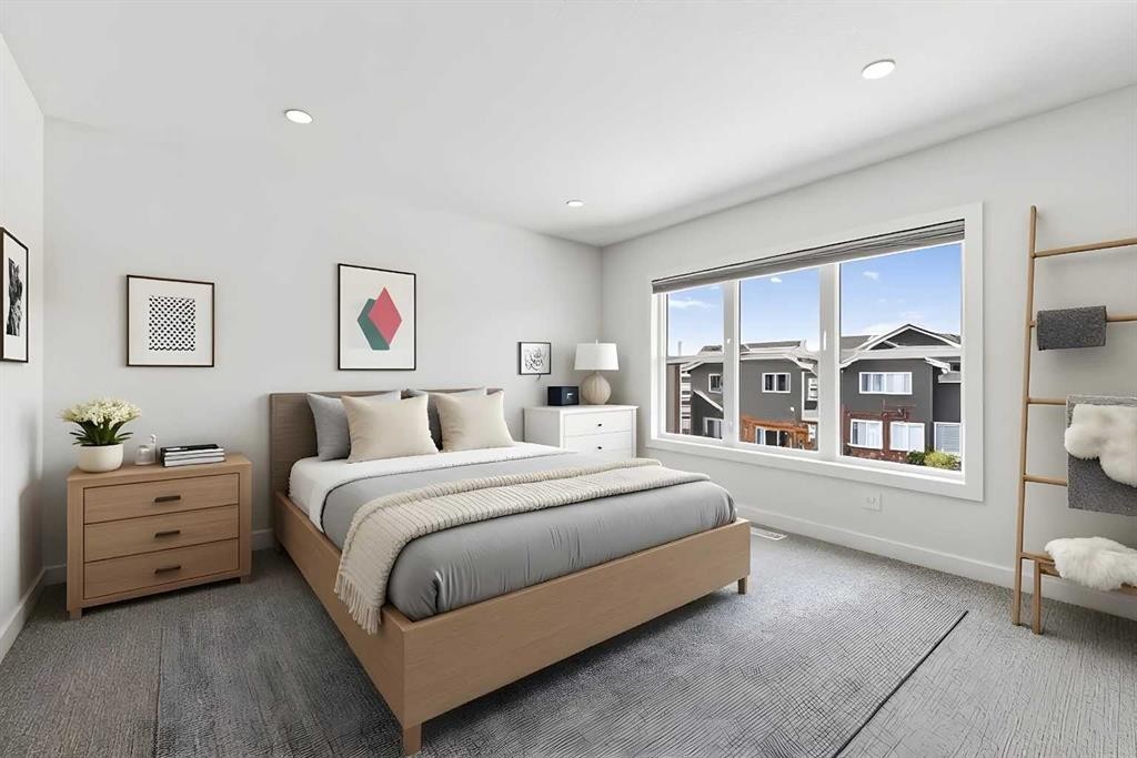 83 Seton Heath Se, Calgary, AB - Indoor Photo Showing Bedroom