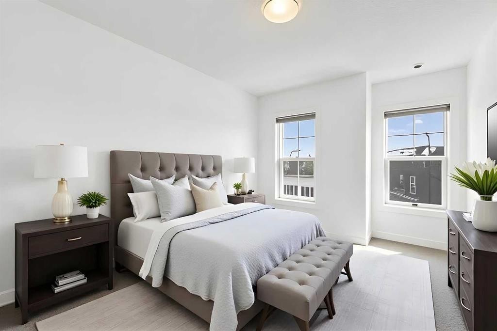 83 Seton Heath Se, Calgary, AB - Indoor Photo Showing Bedroom