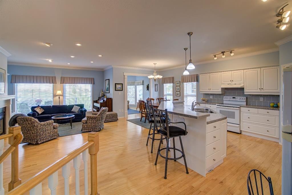 8 Link Spur, Claresholm, AB - Indoor With Fireplace